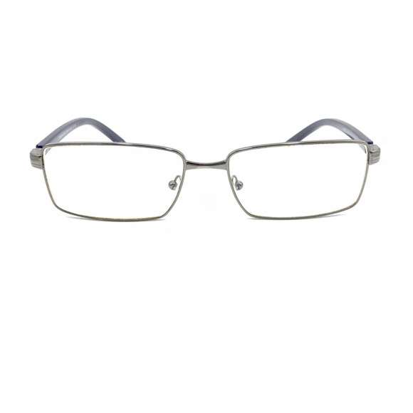 Prada VPR 65L 5AV-1O1 Gunmetal Silver Blue Eyeglasses Frames 55-16 140 Italy - Picture 6 of 12